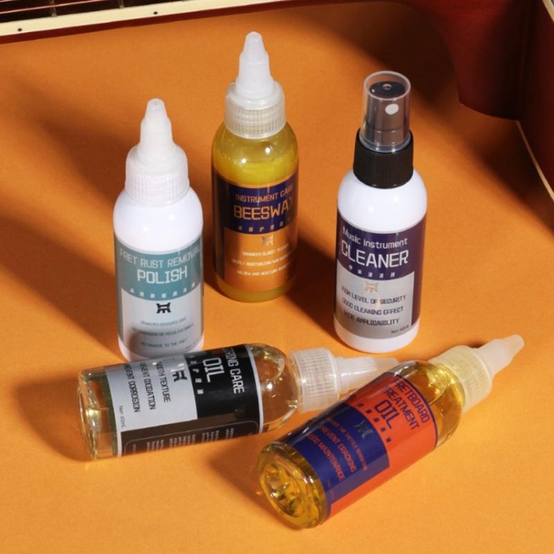 Comprehensive Acoustic Guitar String Care with Natural Lemon Oil for Fretboard Protection Cleaning and Portable Use