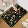 Rohož Koupelnová Podložka Rychloabsorpční Květinový potisk Rychleschnoucí Rozsivek Bahno Protiskluzový Spodní vstupní Koberec Víceúčelový Koberec do vany Sprchový dřez Kuchyňský koberec