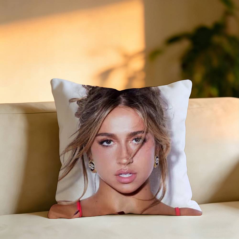 Pop Singer Tate McRae Pillow Case Square DoubleSided Sofa Cushion Cover Bedroom Bedside Pillow
