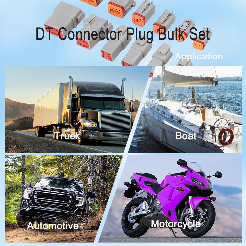 GUIRUIMOON Deutsch DT 4 Pin Connector Kit Waterproof Male Female Plug Socket Quick Disconnect