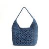 Cuco Flower Motif Paper Tote Bag 2513112043 Blue (090)