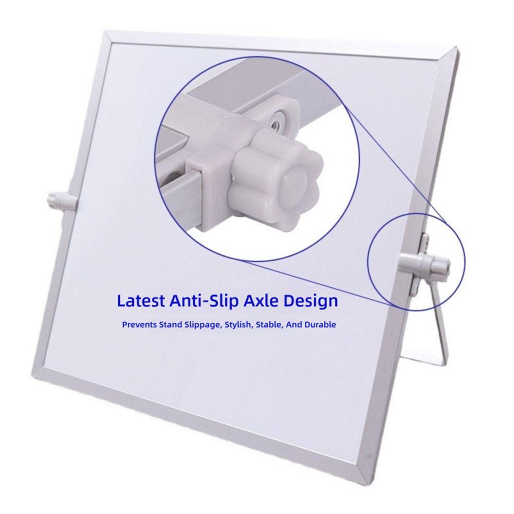 Adjustable Foldable Desktop Whiteboard Double Sided Use Erasable Writing Board With Bracket Message Board Desktop Use