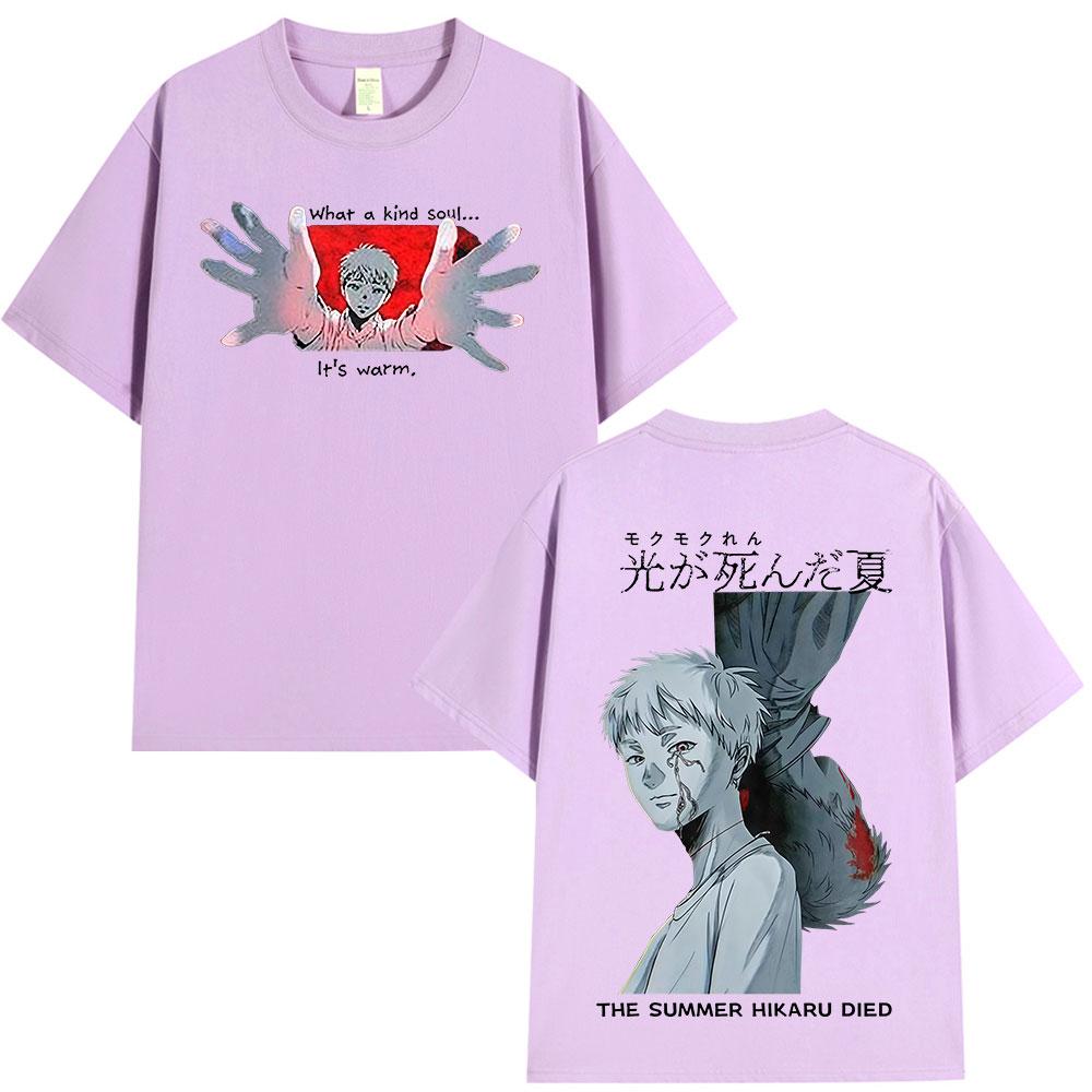 Anime The Summer Hikaru Died Yoshiki TShirt Fashion Harajuku ONeck Tshirts Unisex Women Cotton Casual Loose T Shirts Streetwear