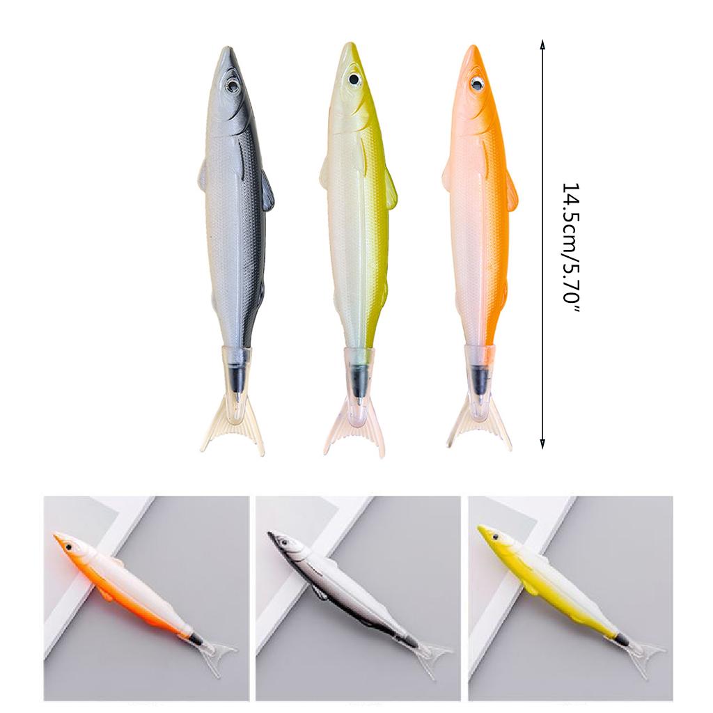Lovely for Creative Fish Pen Ballpoint Pen Green/Orange/Black Writing Practice Pen for Kids Adult