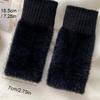 1 Pair New Mink Fleece Half Finger Gloves for Women's Soft Winter Warmth Luxury Solid Color Plush Knitted Fingerless Gloves