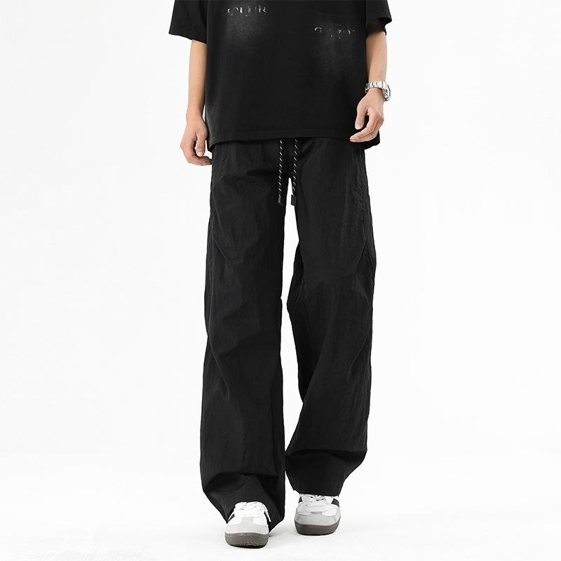 Mountain outdoor men's summer overalls straight wide-leg pants casual versatile loose trousers men