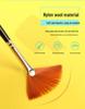 12-Piece Mixed Style Black Handle Brush Set: Short, Nylon Bristle Brushes for Watercolor, Gouache & Oil Painting