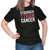 Stronger Than Breast Cancer Pink Ribbon BCA Womens Graphic Crewneck T Shirt Tee