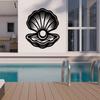 Metal Seashell Wall Art Pearl Oyster Beach House Decor Coastal Ocean Metal Wall Art Sign Sea Lover Gift