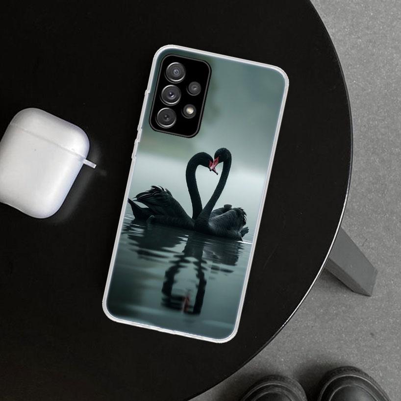 Black Swan Noble Phone Case for Samsung Galaxy A17 A16 A26 A36 A56 A57 A37 A15 A25 A35 A55 A14 A24 A34 A54 A13 A23 A33 A53 Galax