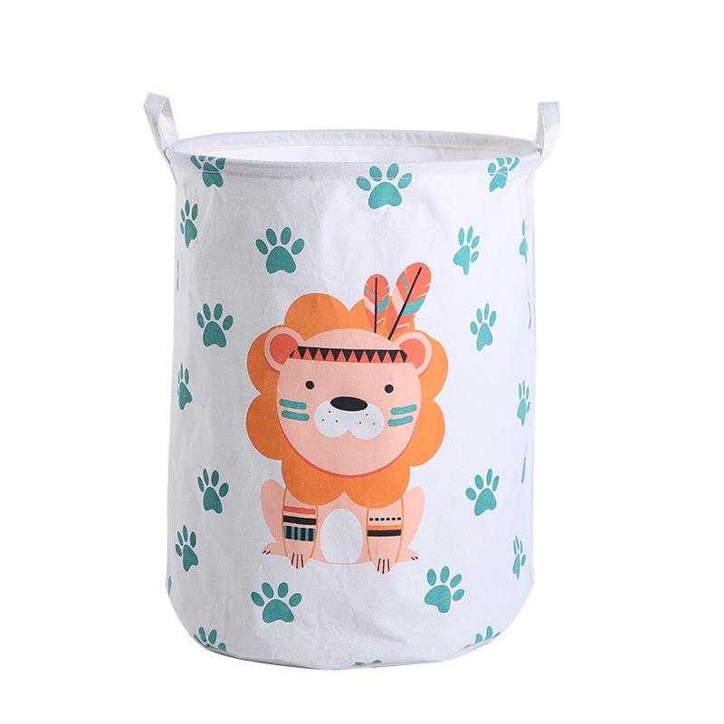 Foldable Waterproof Cartoon Fabric Laundry Basket
