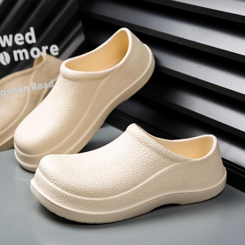 Men's chef shoes casual four season new light comfortable anti slip waterproof hotel kitchen work shoes soft soled walking shoes