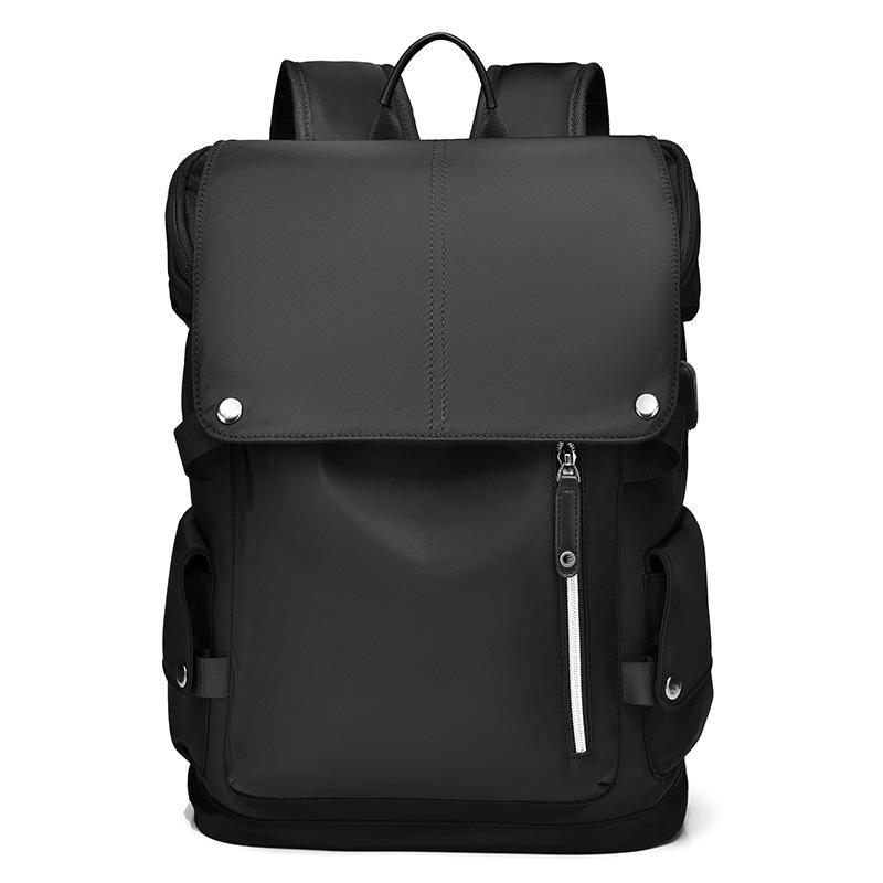 Rucksack Herren Business Computertasche Mode Pendler Große Kapazität Schüler Schultasche Freizeit Einfache Reisetasche schwarz