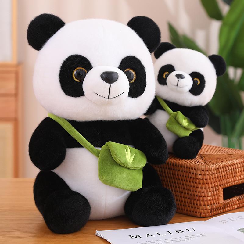 Adorable Plush Panda Stuffed Toy Soft Fiber Cotton Realistic Panda Doll Gift For Kids