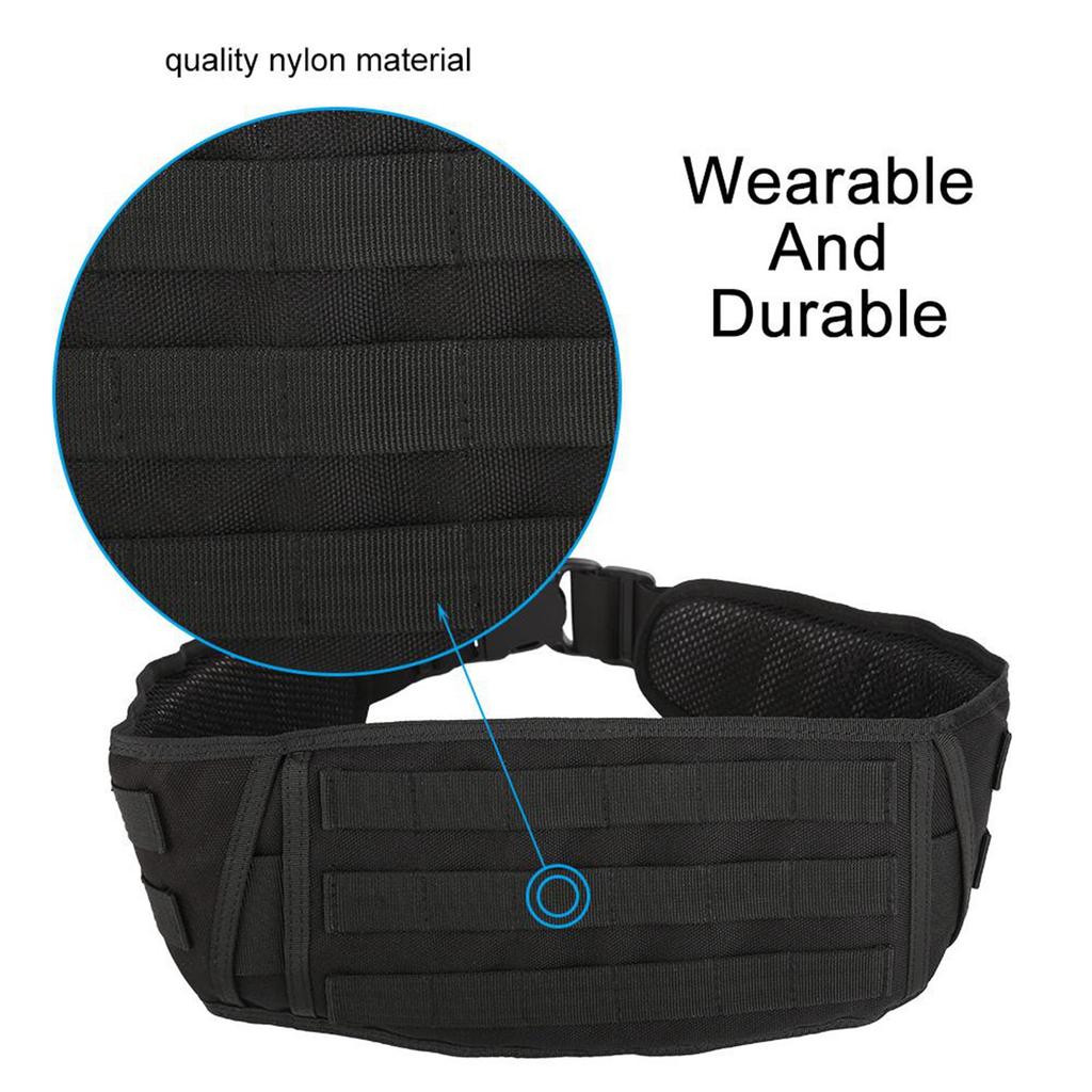 Nylon Lightweight Military Battle Combat Duty Waist Padded Belt Webbing for Molle System