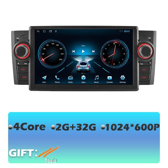 Для Fiat Grande Punto Linea 2007 2008 2009 2010 2011 2012 Android 14 Автомобильный радиоприемник Мультимедийный плеер GPS-навигация Стерео WiFi BT