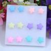Fashion Jewelry Boutique Rubber Frosted Earrings Earrings 6 Pairs of Plastic Needles