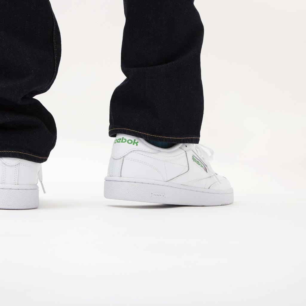 Reebok Club C 85 Size cm Men's Sneakers, White/Green, 25.0