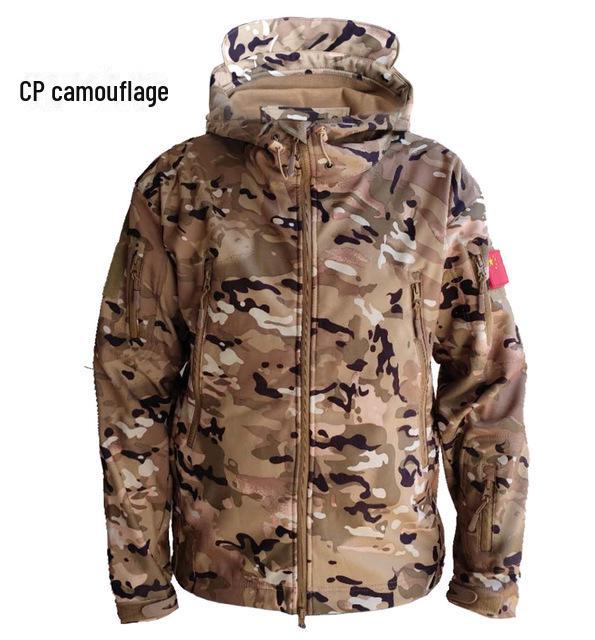 Men's 3-in-1 Tactical Soft Shell Jacket - Thickened, Windproof, Warm.