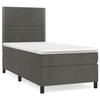Maison Exclusive - Sommier à lattes de lit et matelas Gris foncé 90x190 cm Velours