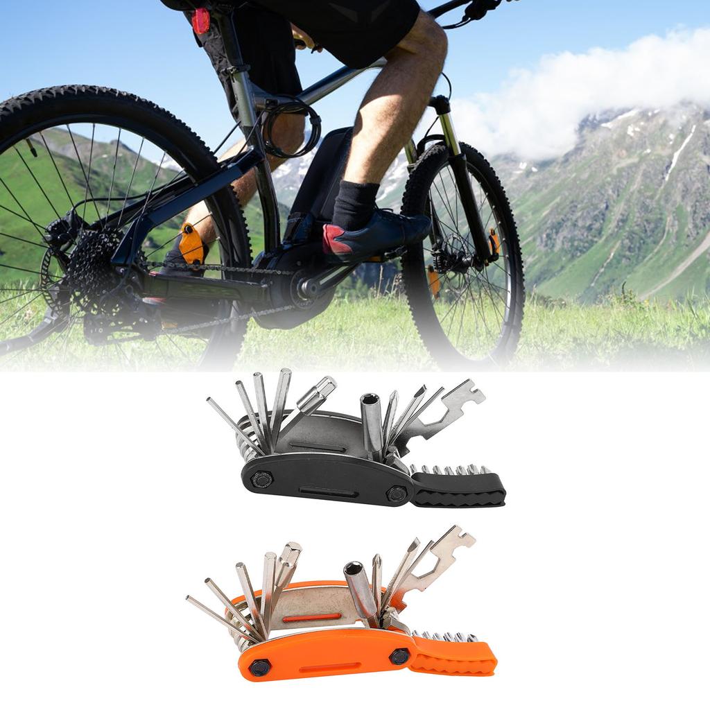 Bike Multitool Professional Safety Electroplating Process Portable 20 In 1 Bike Multitool for Travel for Emergency Maintenance