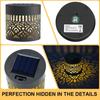 Iron Light Solar Wall Light Hollow Outdoor Garden Light IP65 Rated Solar Wall Lamp  Stairs Post