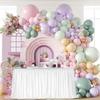 Retro Macaron Latex Balloon Garland Set for Celebrations and Parties