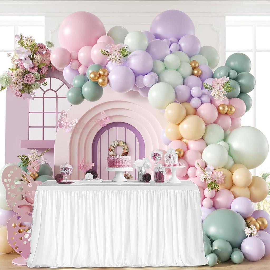 Retro Macaron Latex Balloon Garland Set for Celebrations and Parties