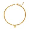 European and American Simple Love Stainless Steel Necklace Women's 14K Gold-plated Personalized Hip-hop Versatile English Heart-shaped Necklace