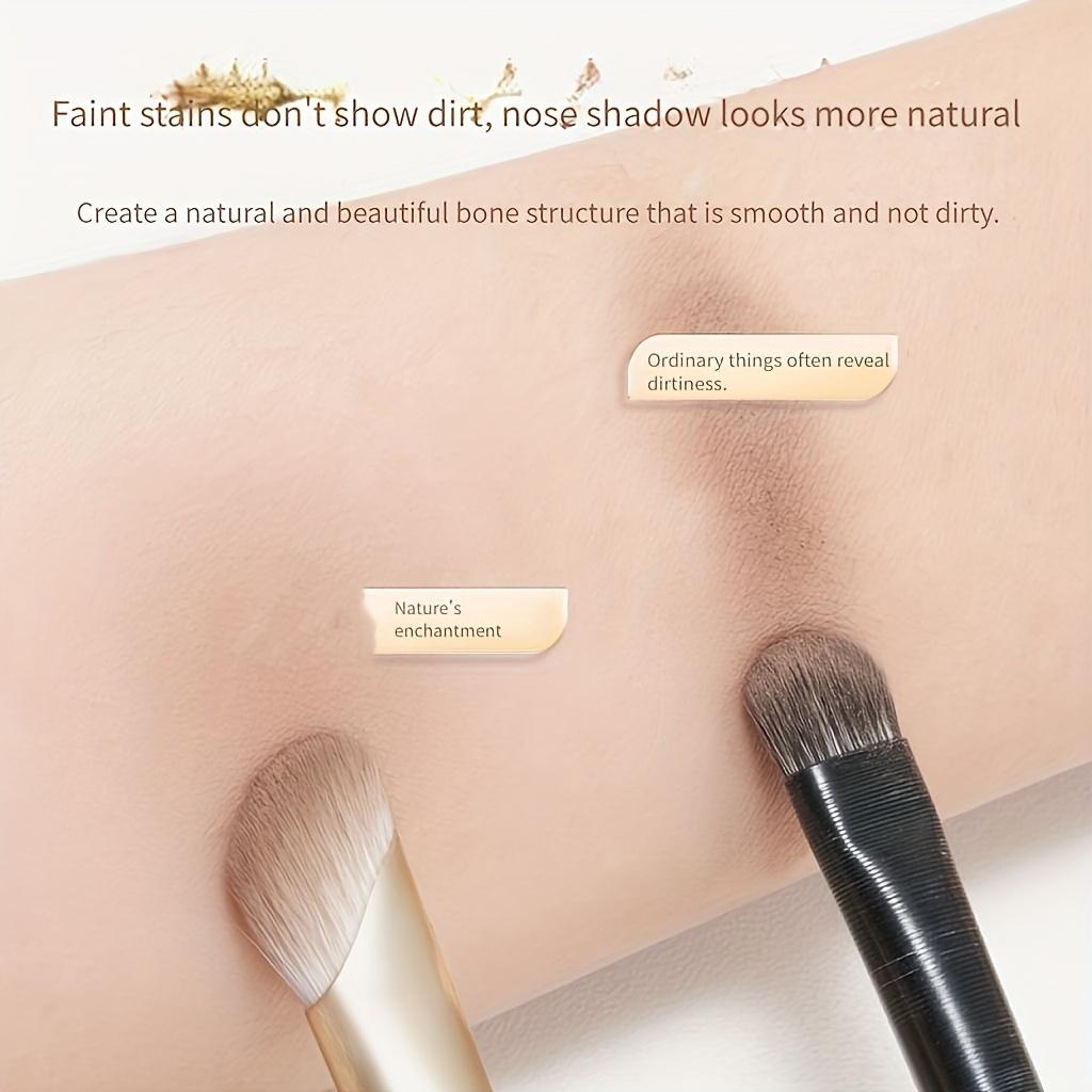 3pcs Professional Golden Nose Contour Brush Set - Half-Fan Slanted Head for Nose Root, Wing, and Shading, Ultra-Soft Shedding-Fr