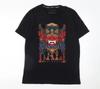 Snapback Unisex Black Tribal Graphic Cotton T-Shirt Medium