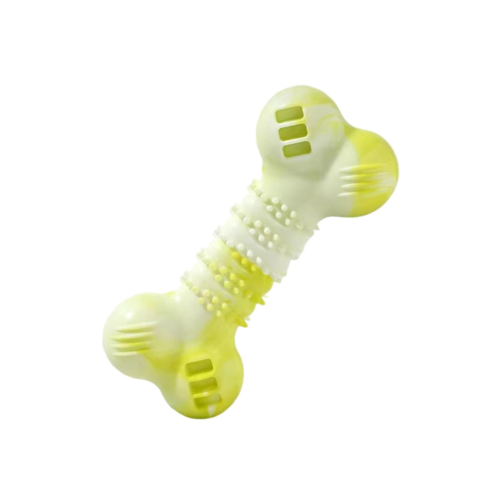 

Durable Bone Shaped Dog Chew Toy for Pets Non Toxic Rubber Material with Textured Surface Design for Play and Training one size жовтий