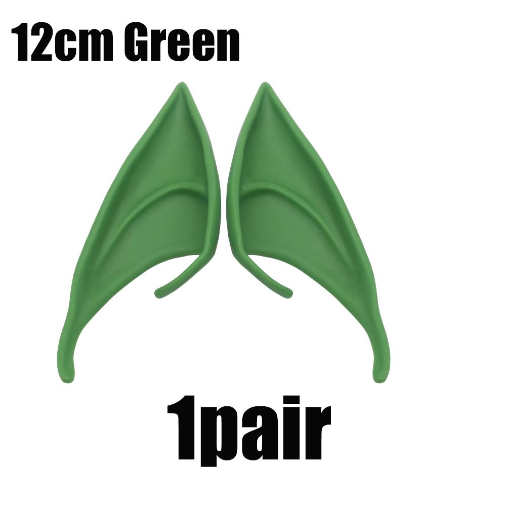 1 szt. Uszy elfa Lateksowe spiczaste uszy Kostiumy Haczyk Boże Narodzenie Halloween Party Maskarada Dekor Kobiety Mężczyźni Ubrania wampira Akcesoria