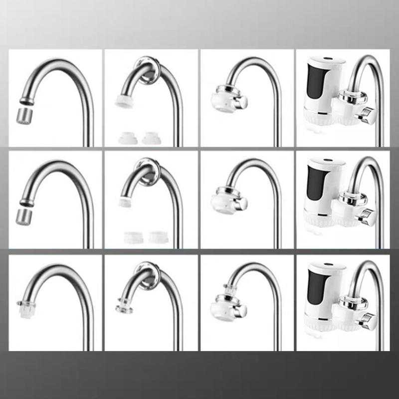 Fast Heating Tankless Water Heater Faucet LED Temperature Display Hot Water Heater Faucet for Kitchen & Bathroom Use