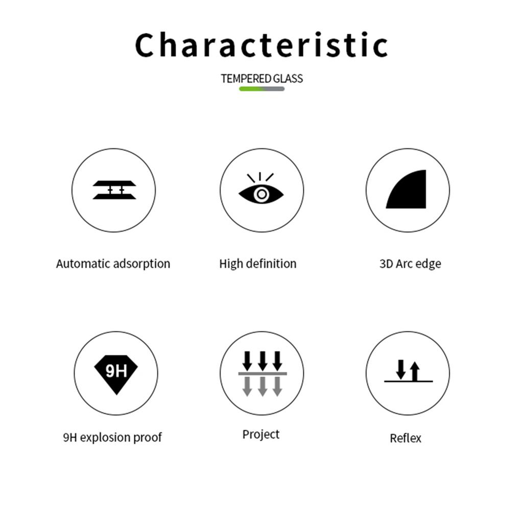 PINWUYO Fingerprint-Free Anti-Explosion Full Coverage 3D Large Arc Edge Tempered Glass Screen Protector [Full Glue] for Xiaomi 11T/11T Pro