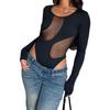 European & American Women's Spring/Summer Slim-Fit Solid Color Jumpsuit Base Layer Top