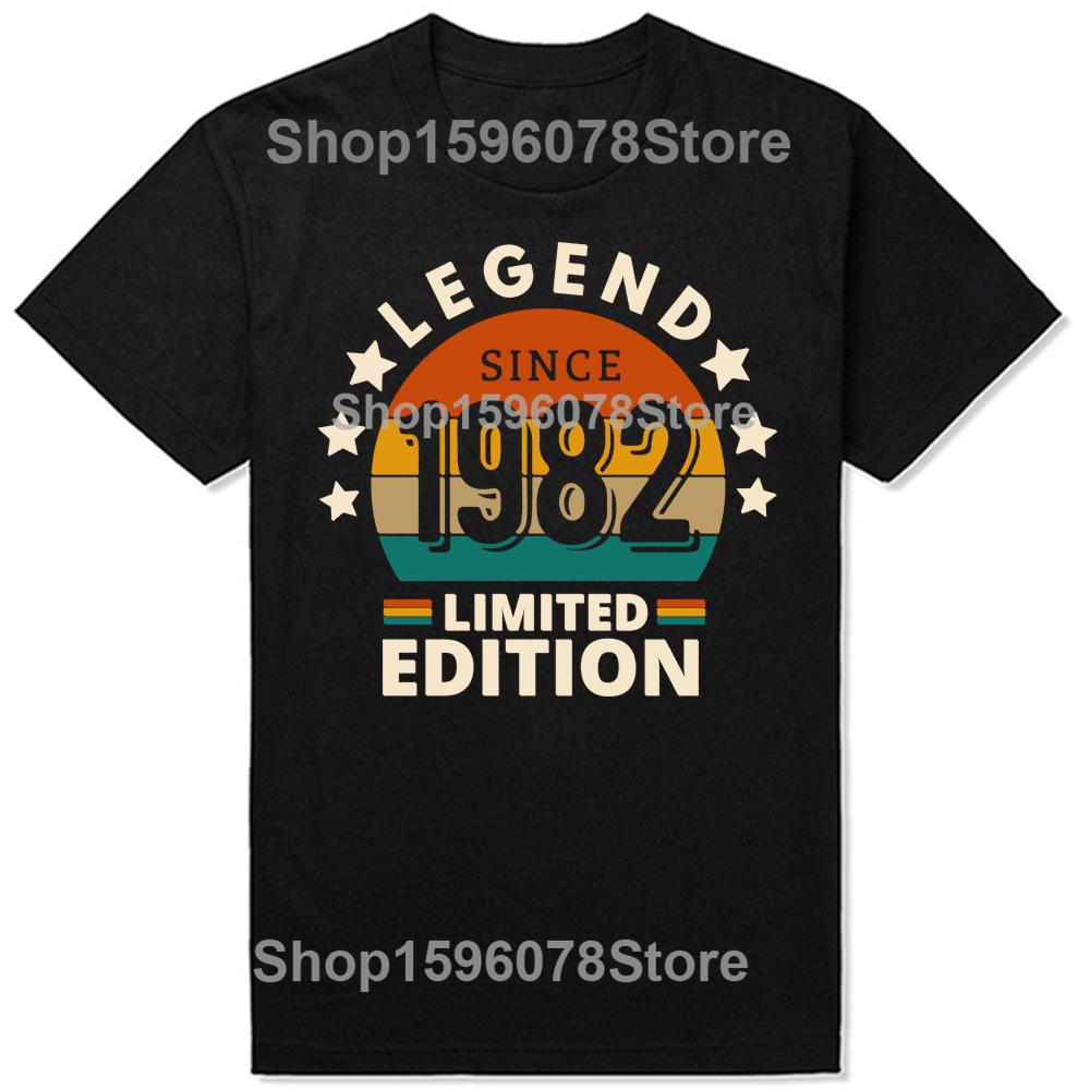 Legend 1982 Vintage Limited Edition Tshirt Cotton Graphic T-Shirt Cotton Euro Size O-Neck Daily Casual Oversized Unisex Tees