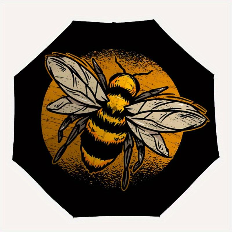 

1pc Bee Honeycomb Automatic Open/Close Umbrella, Portable Folding Umbrella for Travel, Themed Events, It is suitable as a gift for various festivals,