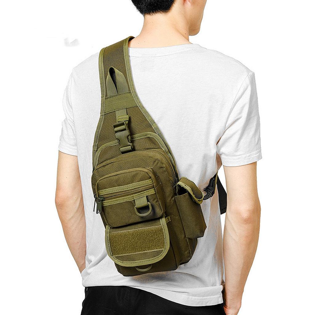 Fishing Shoulder Bag Men's Messenger Bag Camouflage  Chest Bag Suitable for Outdoor Hunting Fishing Tools Pouch