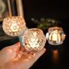 Spherical Crystal Glass Candle Holder Transparent Texture Not Easy Hurt Hands Bar Candlelight Dinner Home Decoration Ornaments
