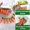 12Pcs Realistic Mini Easter Carrots Handmade Mini Carrot Hanging Pendant  Party Supplies