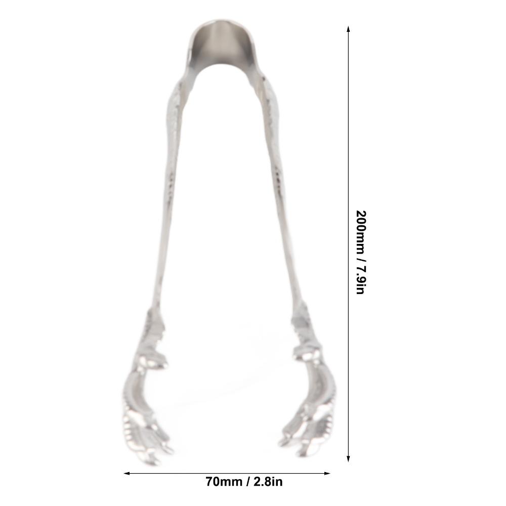 Stainless Steel Ice Tongs Food Grade Serving Clip Kitchen Tools Chicken Feet Tongs  Grilling
