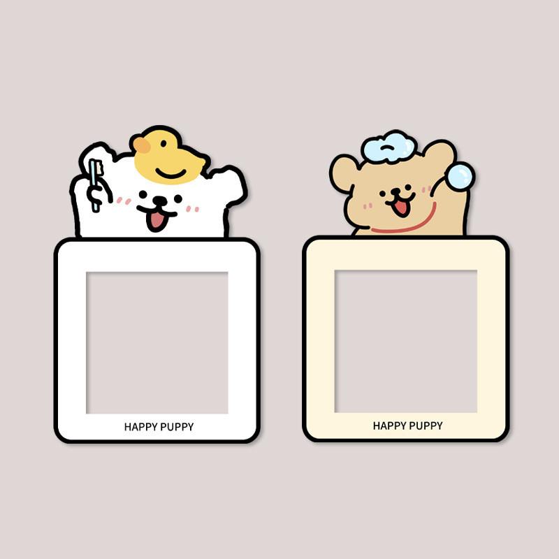 4-Pack Bedroom Switch Stickers Home Decoration Switch Cover Cartoon Cute Puppy Stickers