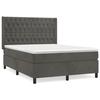 Maison Exclusive - Sommier à lattes de lit et matelas Gris foncé 140x200cm Velours