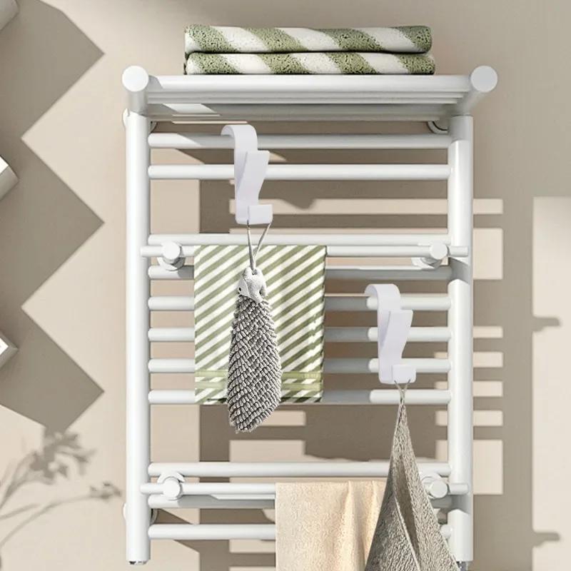 3/6PCS Drying Rack Hook Heated Towel Radiator Rail Bath Hook Percha Plegable Scarf Hanger Clothes Hanger Bathroom Towel Hanger