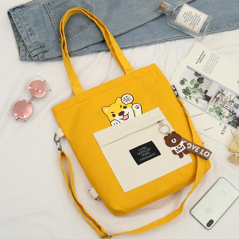 Canvas-Tasche, Damen-Umhängetasche, Instagram-Tasche, Rucksack, Großes Fassungsvermögen, Vielseitig für Studenten im Unterricht, Handtasche, Einzelne Schulter-Tragetasche
