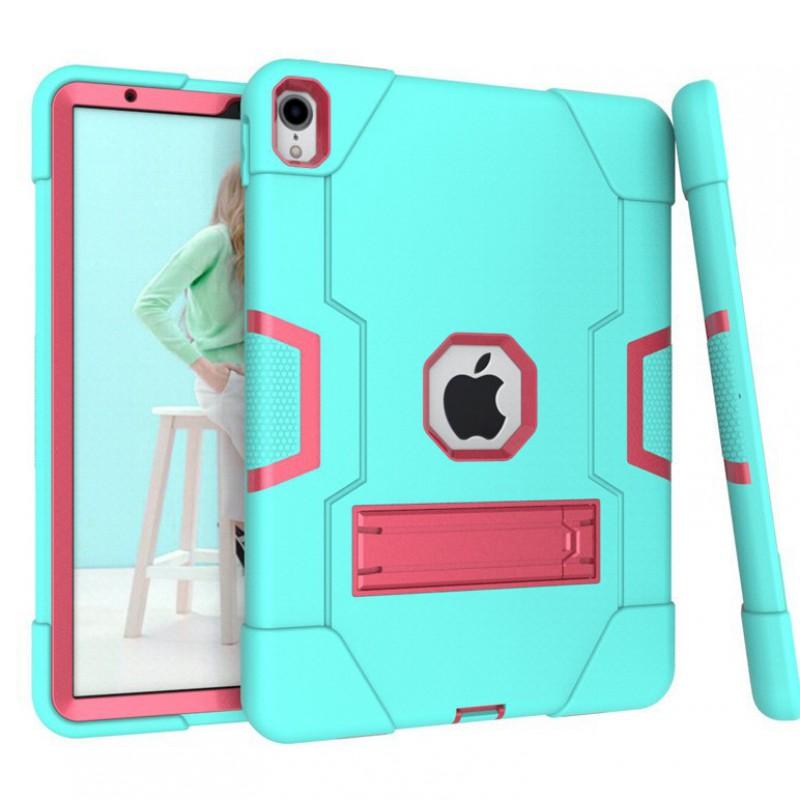 Slim Shockproof Silicone Case With Kickstand IPad Pro 11 Inch 2020 Dual-Tone Design Anti-Slip Cover
