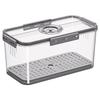 PET Transparent Thickened Refrigerator Storage Box with Timer & Freezer Drainer
