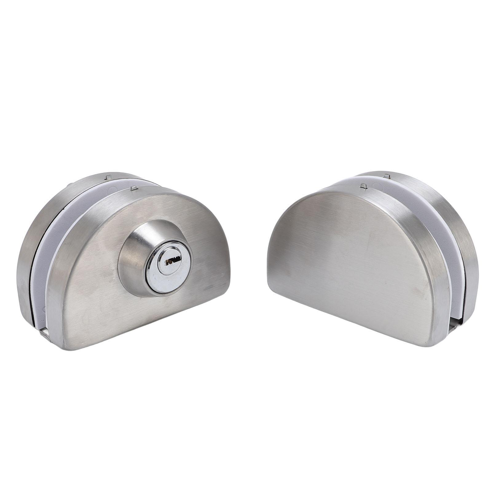 

Glass Door Lock Fits On 10 mm 12 mm Glass Stainless Steel Double Bolts Swing Push Sliding Access Control Office Glass