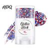 Independence Day Glitter Stick Body Stick Patriotic USA Flag Face Hair Accessories Sparkling Red White Blue Makeup for 4th of July Sequins